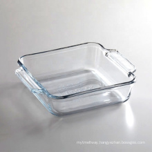 Premium 8" Clear Glass Square Baking Dish